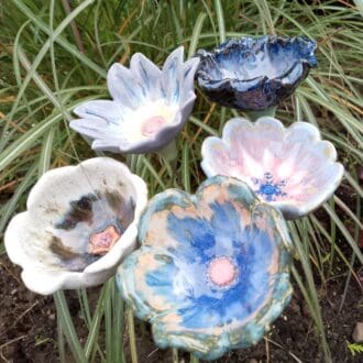 Mixed Colour Ceramic Flowers