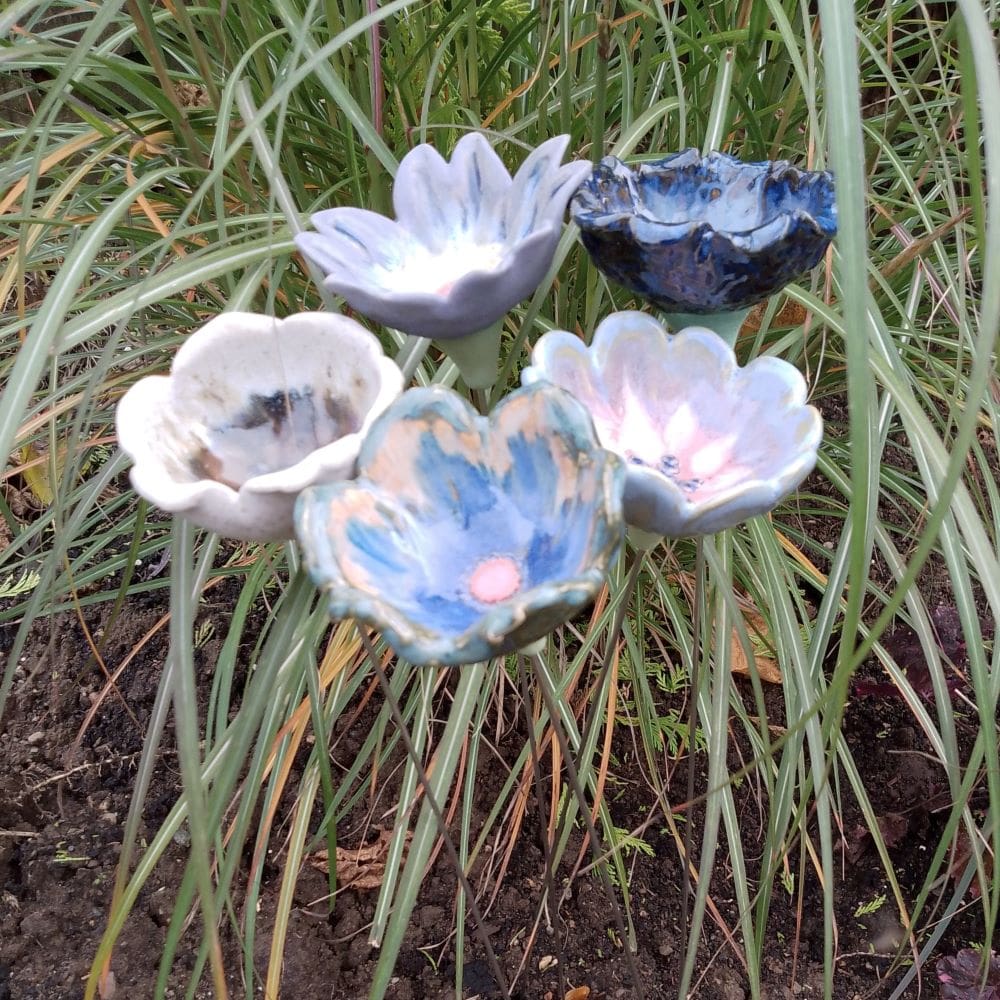 Mixed Colour Ceramic Flowers