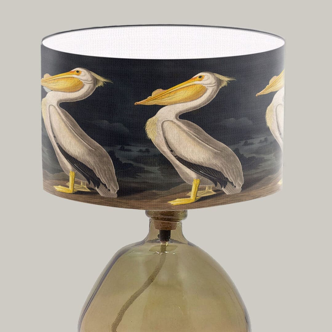 pelican print lampshade period print lightshade