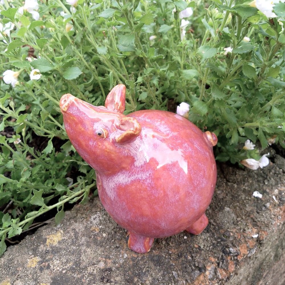 Roly Poly Ceramic Piglet Pig