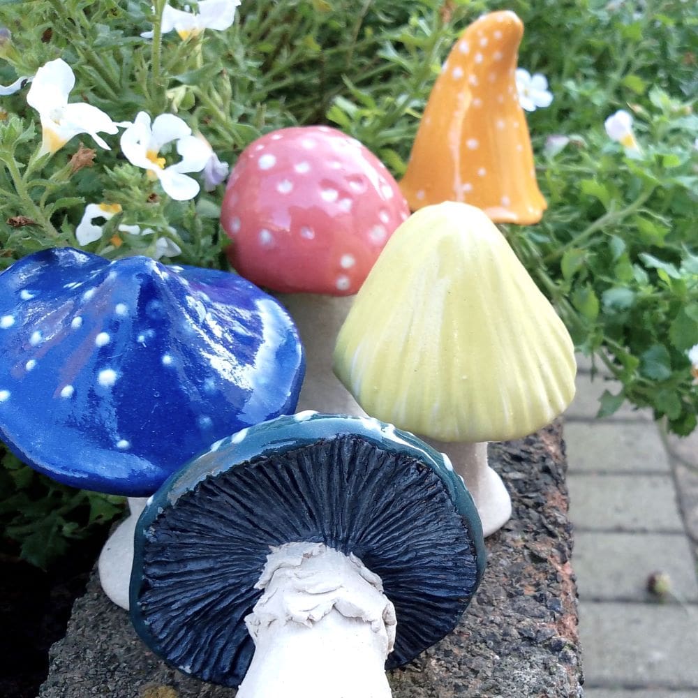 Mini Ceramic Mushrooms