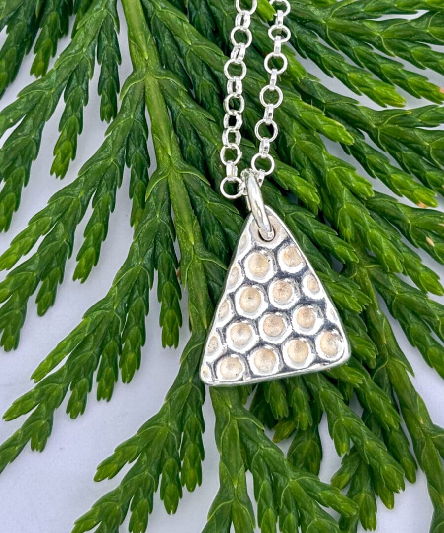 Silver Christmas tree pendant