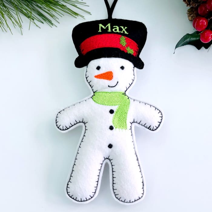 Snowman Christmas Hanging Decoration Closeup