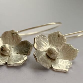 Sterling silver flower earrings