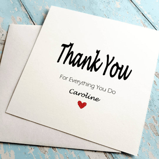 handmade thank you card