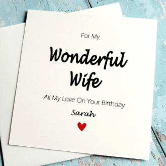 handmade wife birthday card