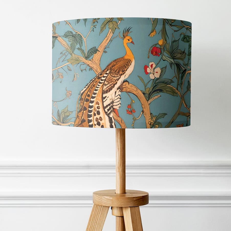 beautiful hanmade lampshade vintage peacock print in william morris style design