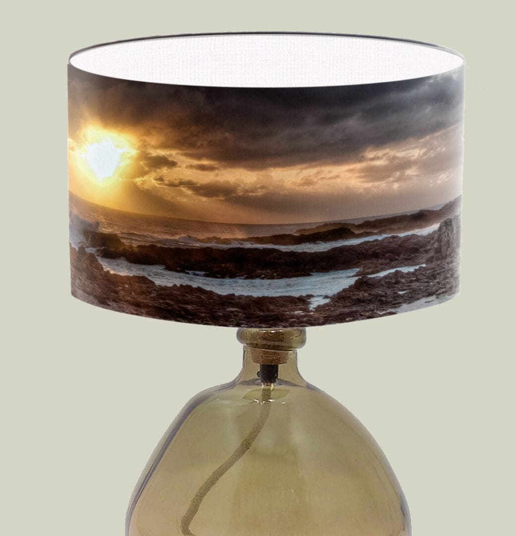 coastal sunset lampshade seaside lighting beach sunset lightshade contemporary lighting designer lampshade