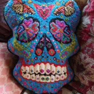 Sugar Skull Tapestry Kit Animal Fayre Designer Tapestry Kits 1