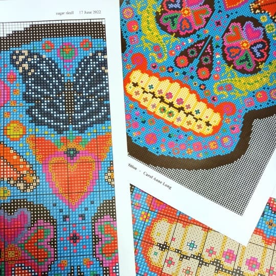 sugar Skull Tapestry Kit Animal Fayre Designer Tapestry Kits 7