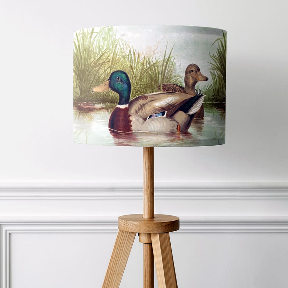 duck mallard period illustration lampshade lightshade