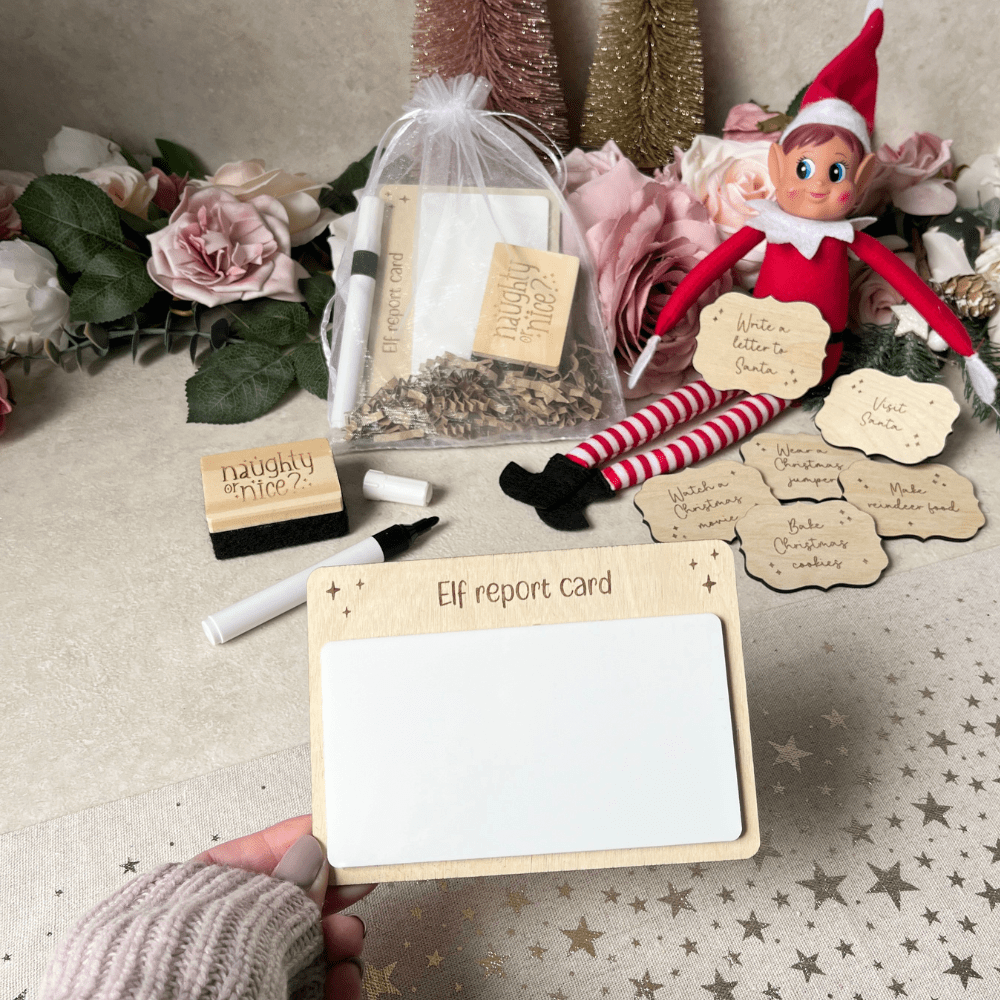 elf on the shelf report card and accessories