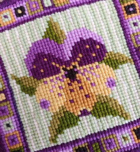 Pansy Tile Tapestry Kit Animal Fayre Designer Tapestry Kits 2