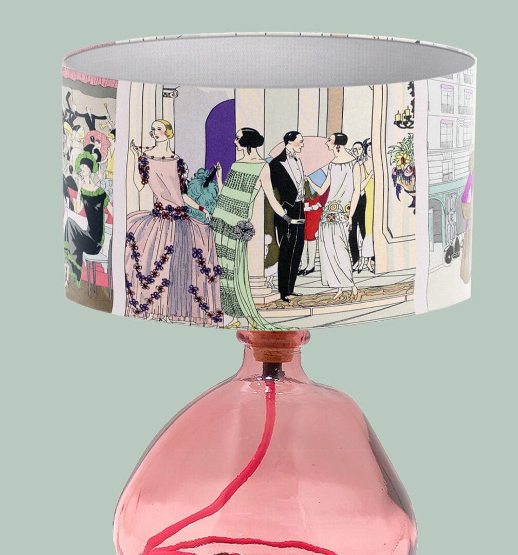 1920's 1930's art deco fashion lampshade fun colorful lightshade cool lighting