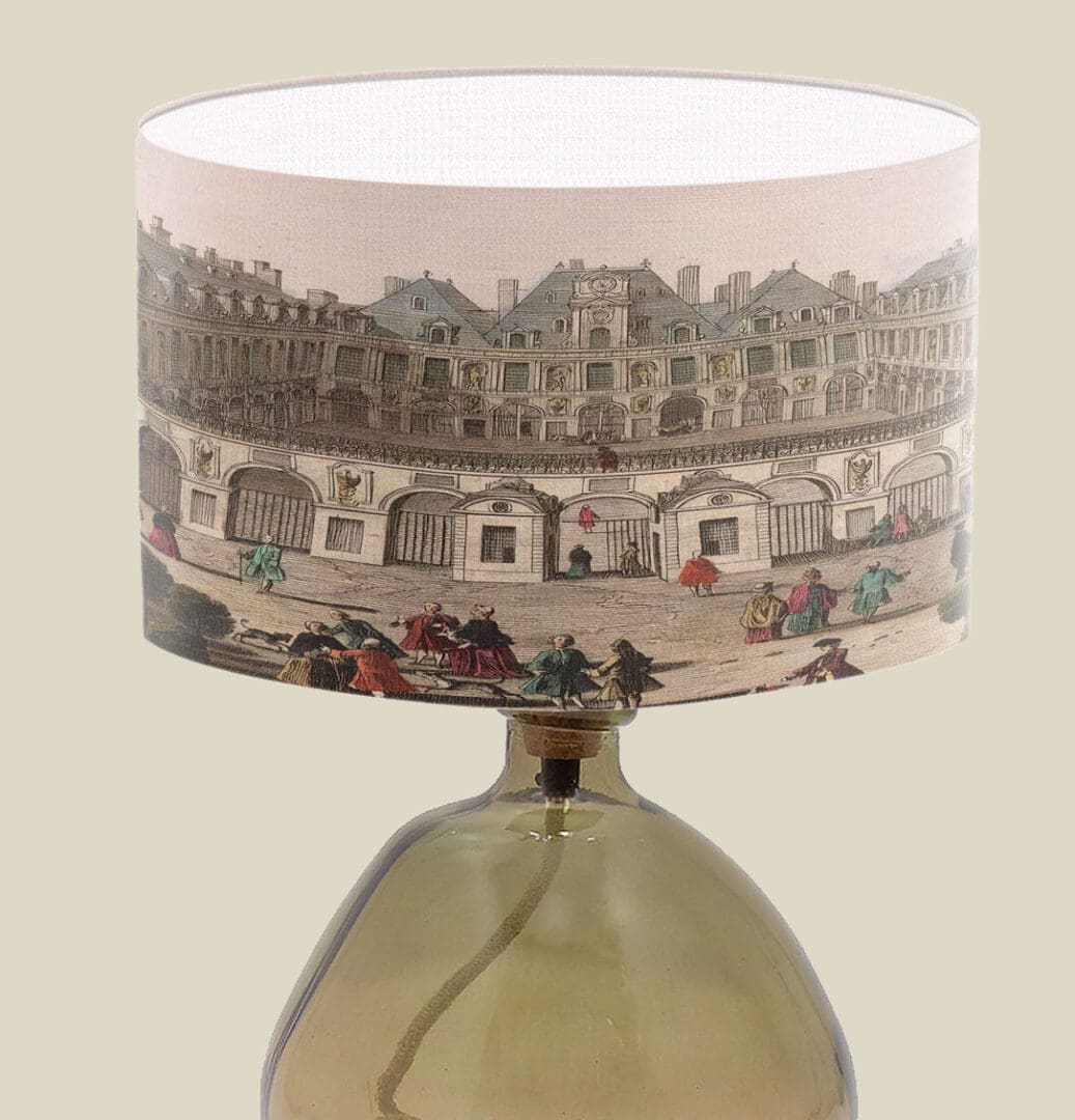 period print lampshade royal palace print antique lighting lightshade