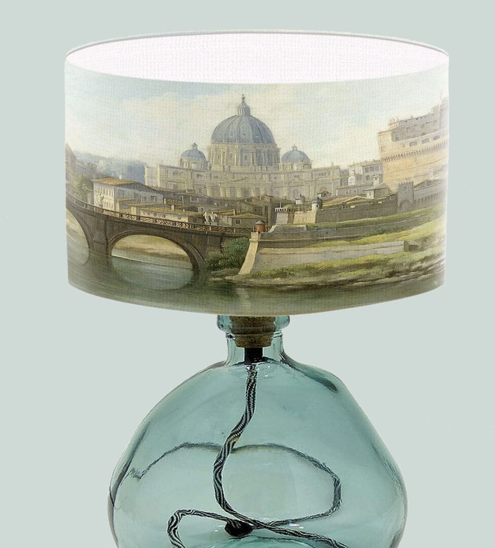 fine art print vintage painting print lampshade antique lighting lightshade