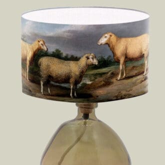 sheep period print lampshade antique old masters print lightshade designer interior lights