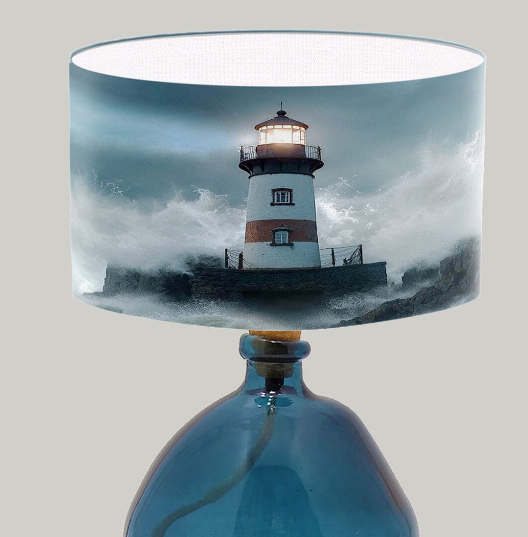 lighthouse light seaside lampshade coastal lightshade for table lamps ceiling lightshade