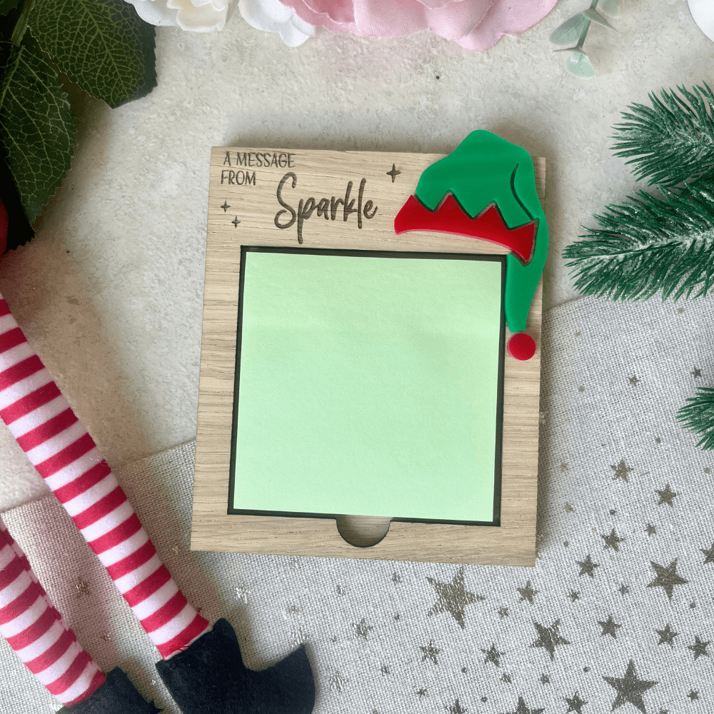 personalised elf prop, notepad