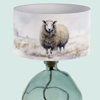 sheep watercolor illustration lampshade artistic watercolour lightshade