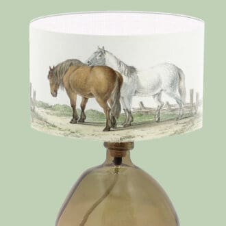 horse illustration lampshade country scene horse lightshade