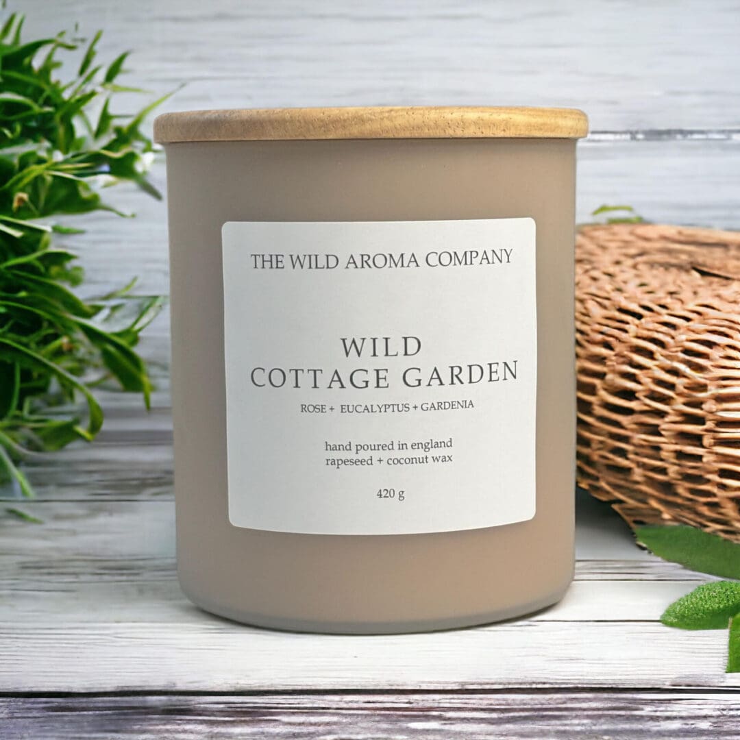 wildflowers, candle, sustainable, long burning, plant based, wokingham, uk