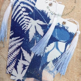 Cyanotype bookmarks