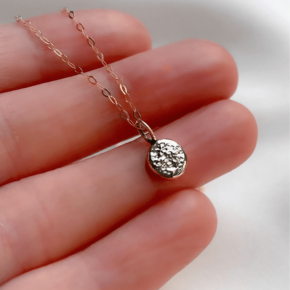 9ct Solid Gold Nugget Pebble Necklace