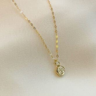 9ct yellow gold nugget necklace