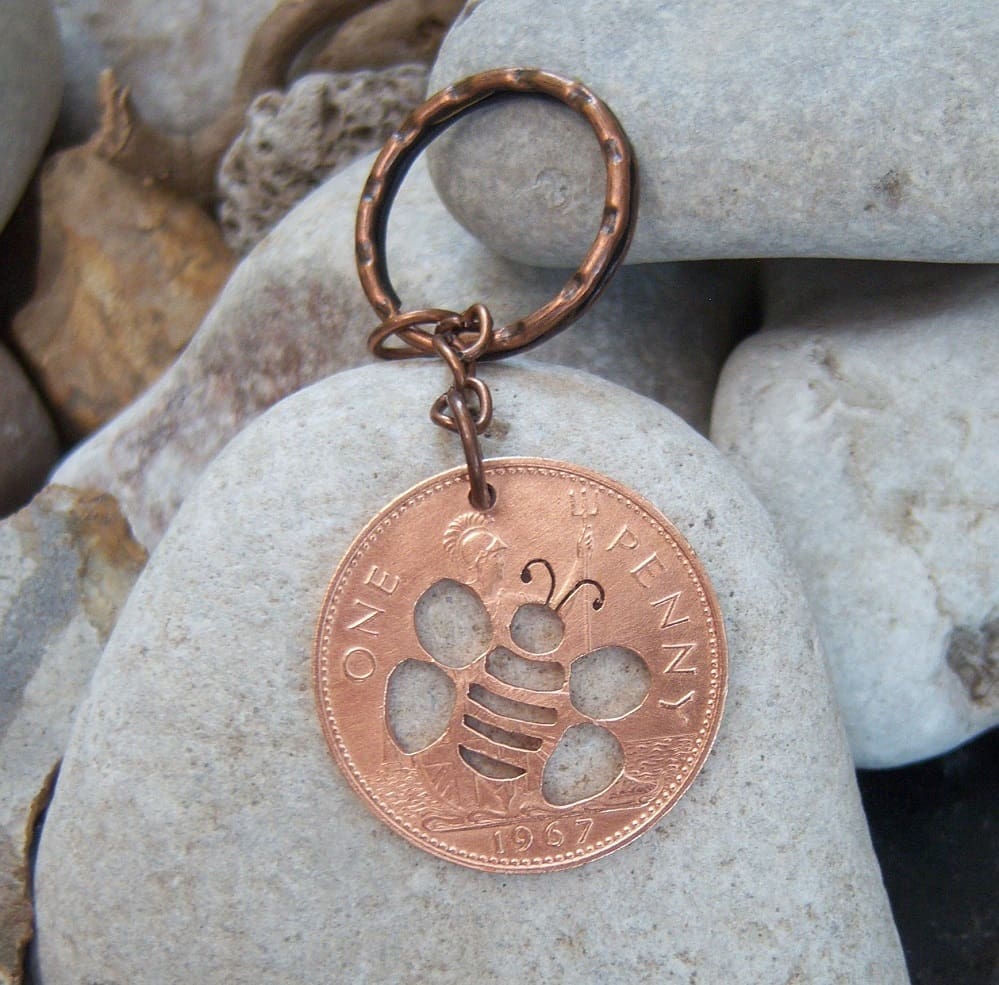 bee penny coin