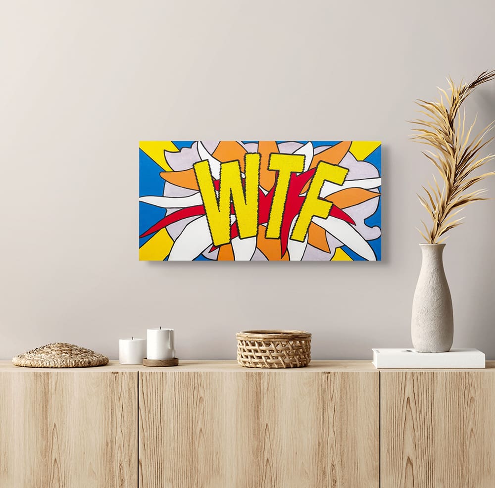 Canvas print WTF pop art with vases