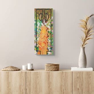 Canvas print summer bloom art nouveau floral in situ