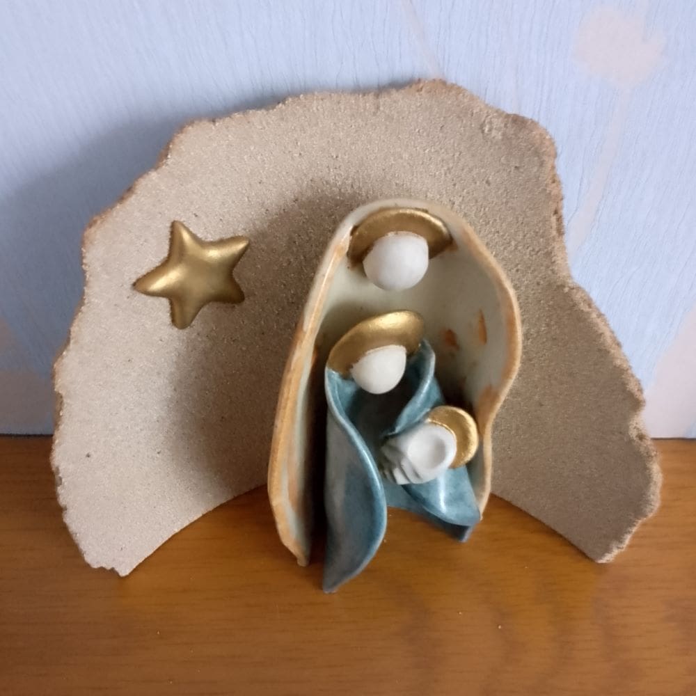 Modern Ceramic Nativity Set