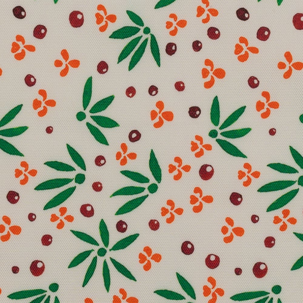 Designer cotton apron summers end floral close up