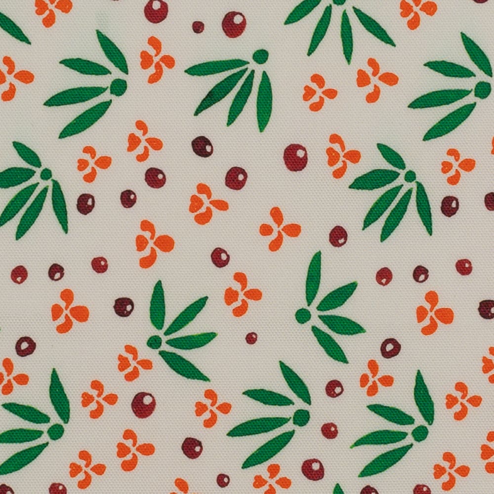 Designer cotton tea towel summers end floral close up