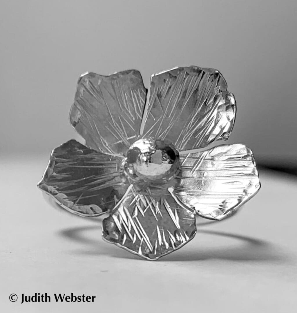 Flower statement ring