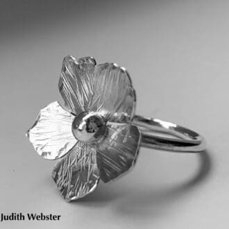 flower statement ring