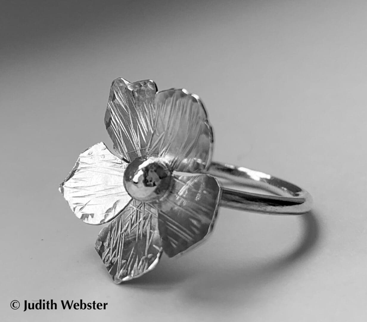 flower statement ring