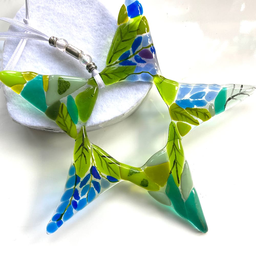 Glass star suncatcher.