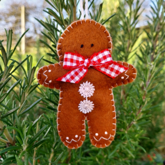 Hand made felt gingerbread man