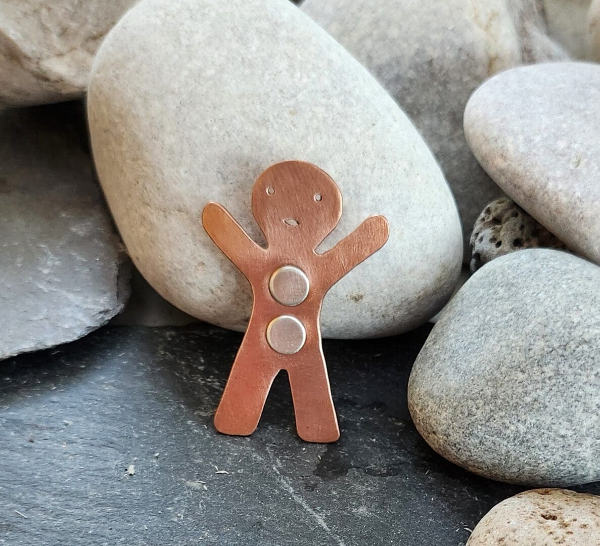 gingerbread man brooch