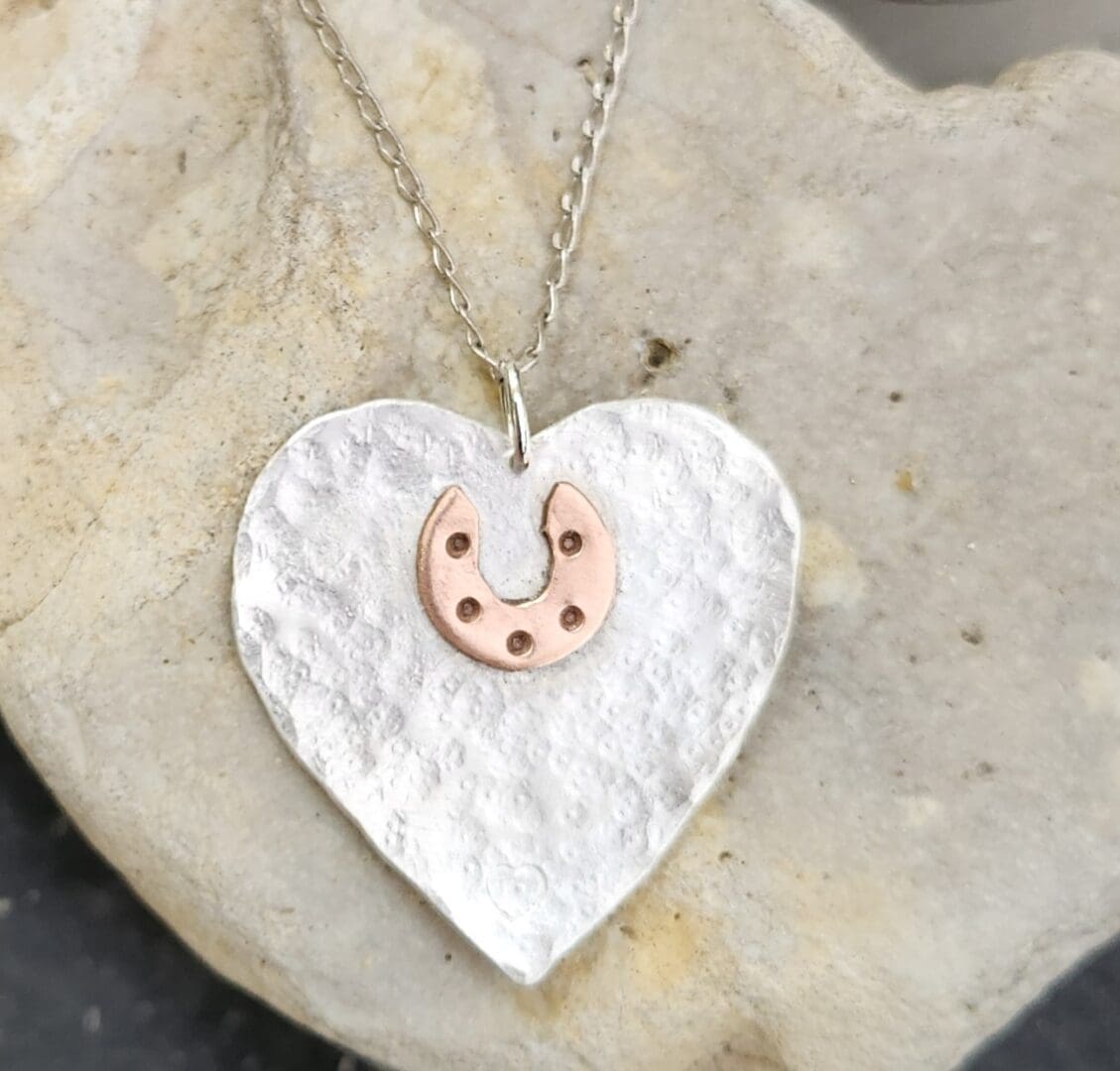 heart horseshoe pendant