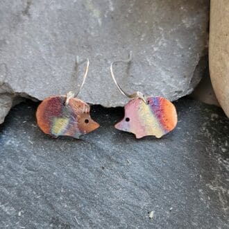 hedgehog earrings