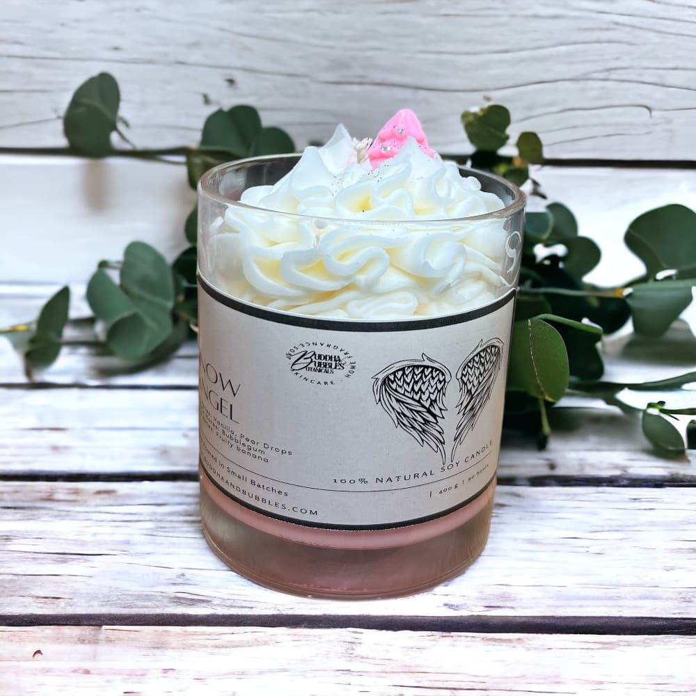 unique handmade festive candle snow angel scent