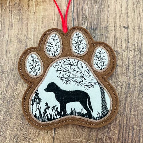 Labrador Pet Paw Hanging Decoration Closeup