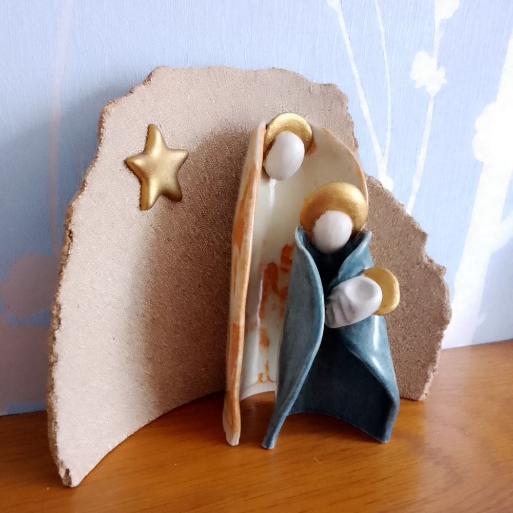 Modern Ceramic Nativity Set