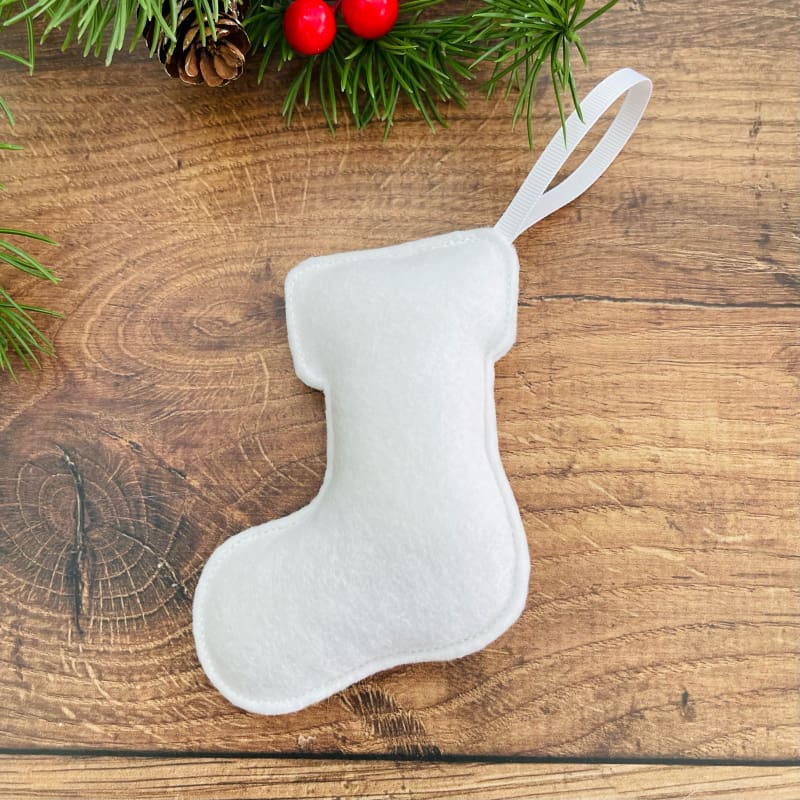 Personalised Christmas Stocking Hanging Decoration Back