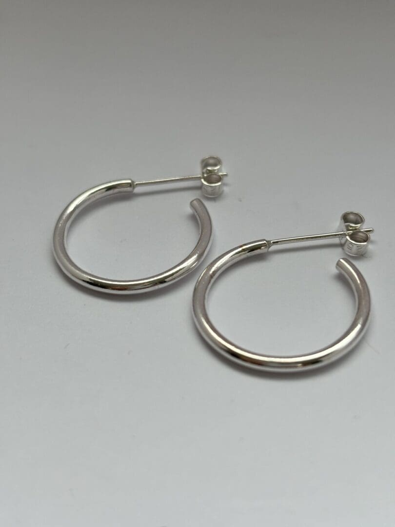 Sterling silver hoop earrings