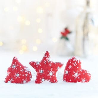 Red Christmas Ornaments Set