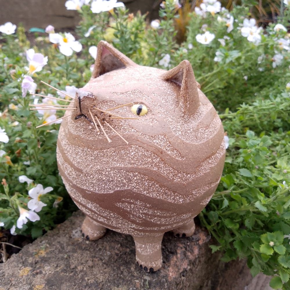 Roly Poly Ceramic Ginger Cat